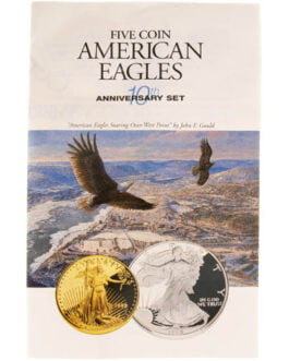 1995-W Proof American Eagle 10th Anniversary 5-Coin Set (Box + CoA)