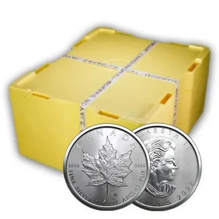 2022 1 oz Canadian Silver Maple Leaf Monster Box (500 Coins, BU)