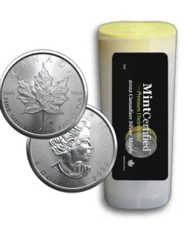 2022 Canadian Silver Maple Leaf Tube – MintCertified™ (2 Tube) 50 Coins