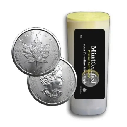 2022 Canadian Silver Maple Leaf Tube – MintCertified™ (2 Tube) 50 Coins
