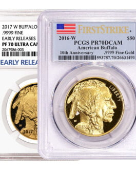 1 oz Proof American Gold Buffalo Coin PR70/PF70 (Random Year, Varied Label, PCGS or NGC)