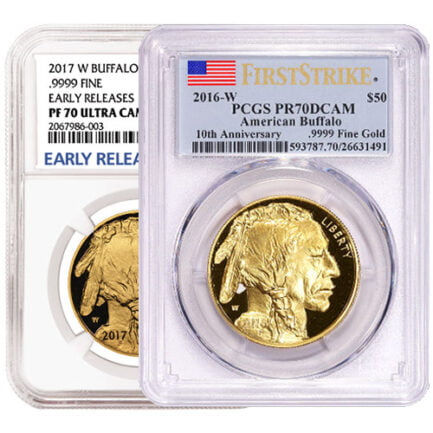 1 oz Proof American Gold Buffalo Coin PR70/PF70 (Random Year, Varied Label, PCGS or NGC)