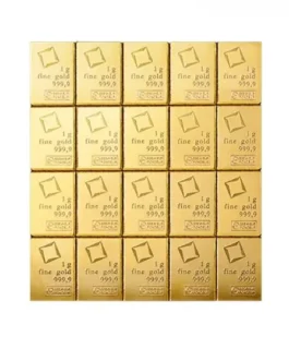 20 x 1 g Valcambi Gold CombiBar – In Assay