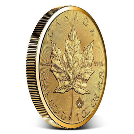 2019 1 oz Canadian Gold Incuse Maple Leaf Coin (BU)
