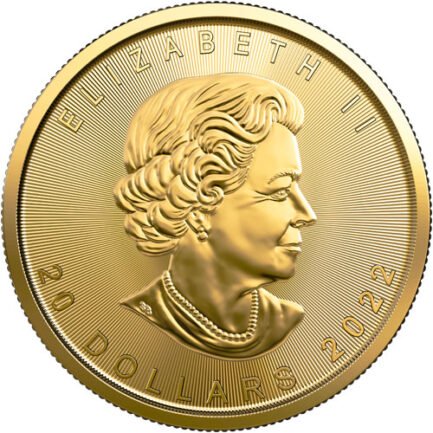 2022 1/2 oz Canadian Gold Maple Leaf Coin (BU)