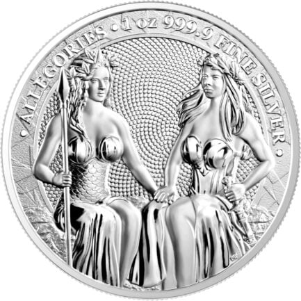 (50 coins) 2021 Germania Mint 1-oz Silver Allegories — Germania & Austria Gem BU