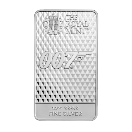 James Bond Diamonds Are Forever Minted 10oz Silver Bar