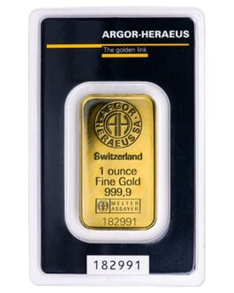 1 oz Argor Heraeus Kinebar Gold Bar